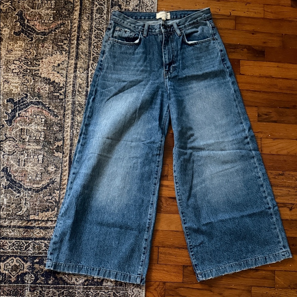 Current/Elliott Denim Wide-Leg Jeans